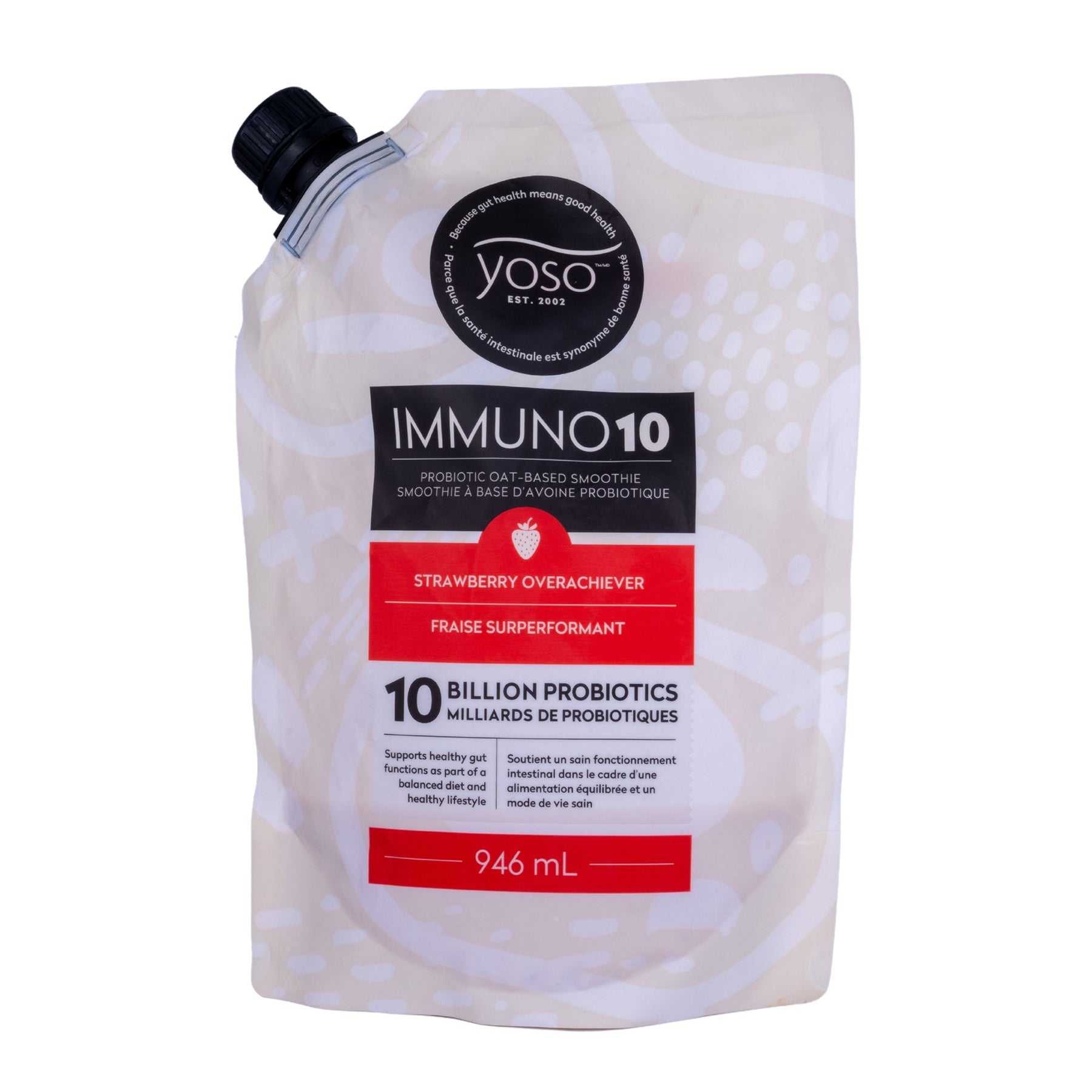 IMMUNO10 Probiotic Oat-Based Smoothie Case - Strawberry 946g