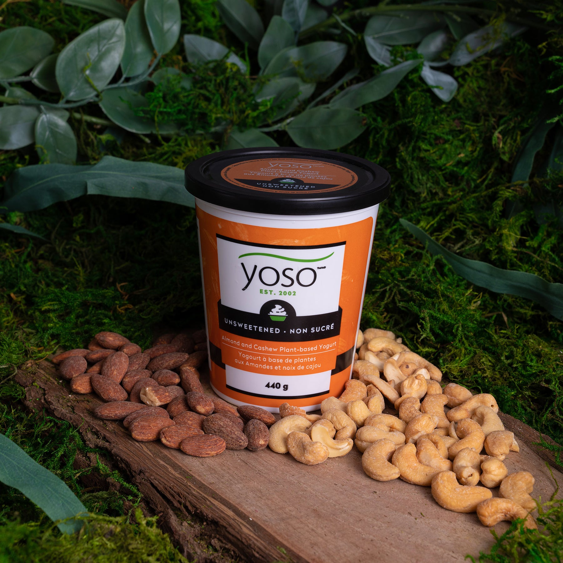 Almond & Cashew Plant-Based Yogurt - Plain Unsweetened 440g