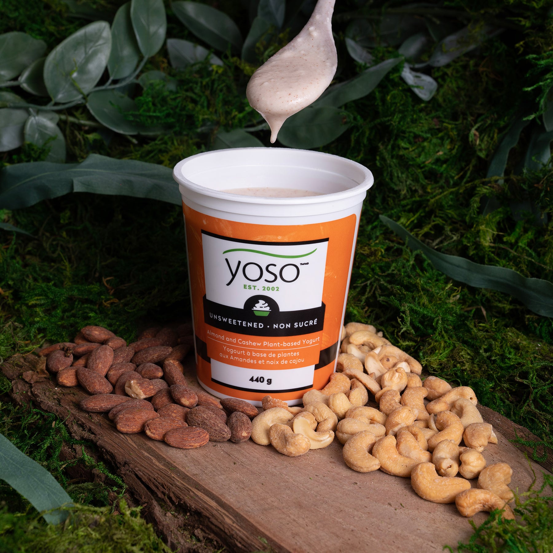 Almond & Cashew Plant-Based Yogurt - Plain Unsweetened 440g