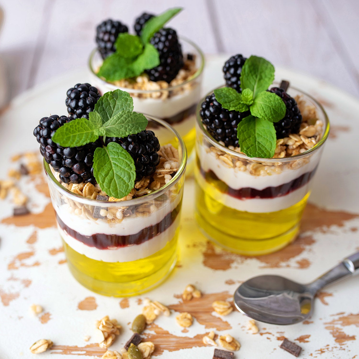 Lemon blackberry parfait